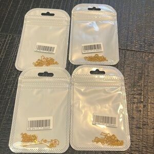 4pc 14k Gold filled dainty chains for necklace / jewelry making.